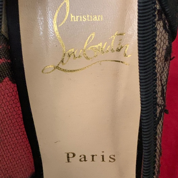 Christian Louboutin Black Tsar Strass Heels, Size 38, *One needs repaired* - Picture 5 of 8